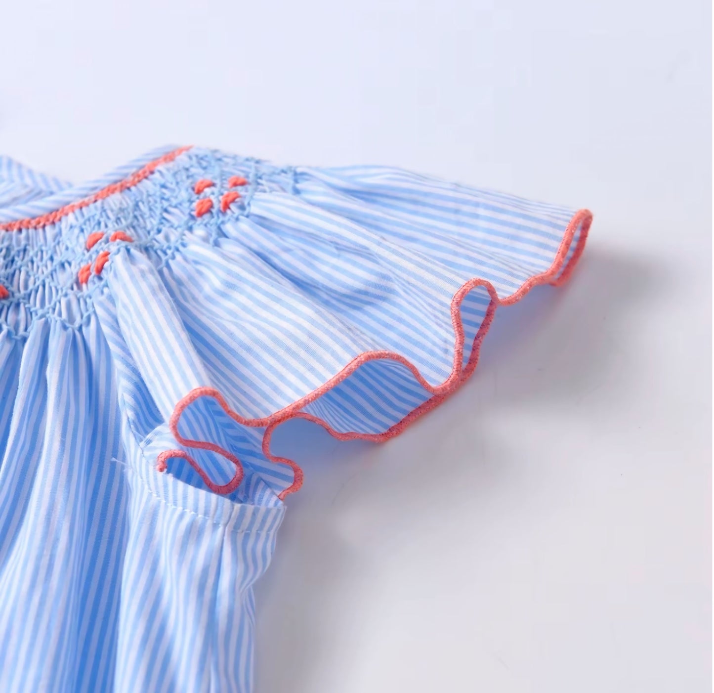Mameluco Renata Azul con Bordado Floral