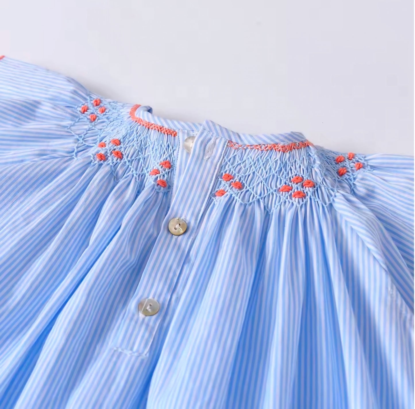 Mameluco Renata Azul con Bordado Floral