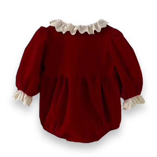 Vestido y body manga larga con olan