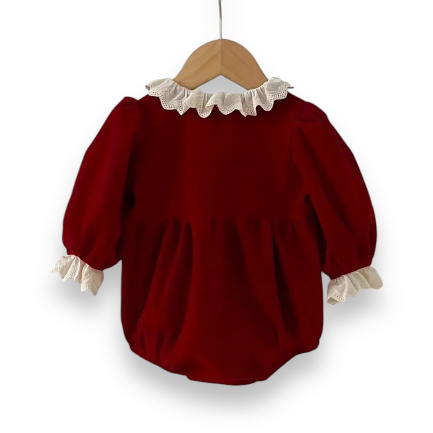 Vestido y body manga larga con olan