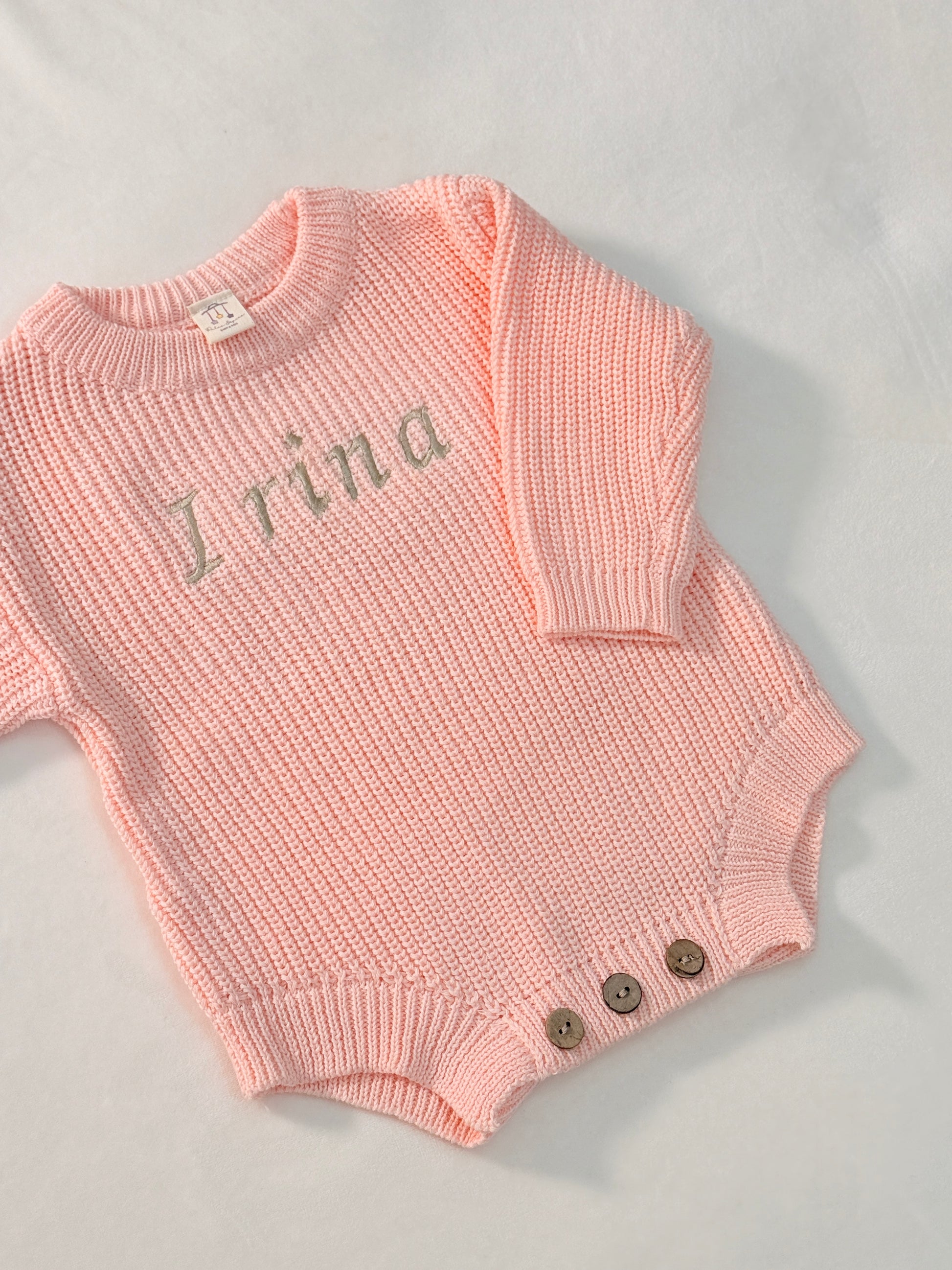 Mameluco de punto personalizado