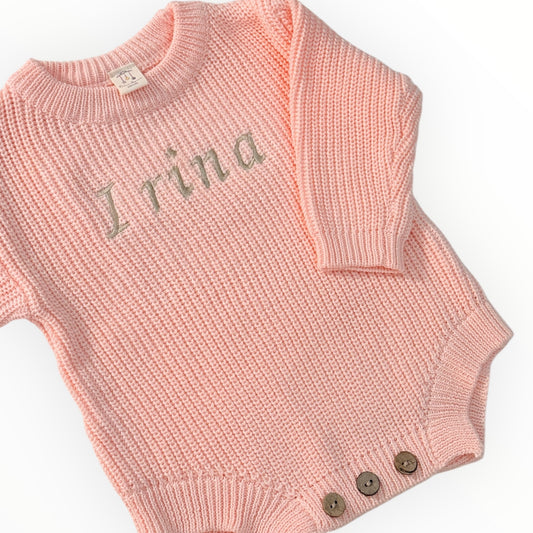 Mameluco de punto personalizado