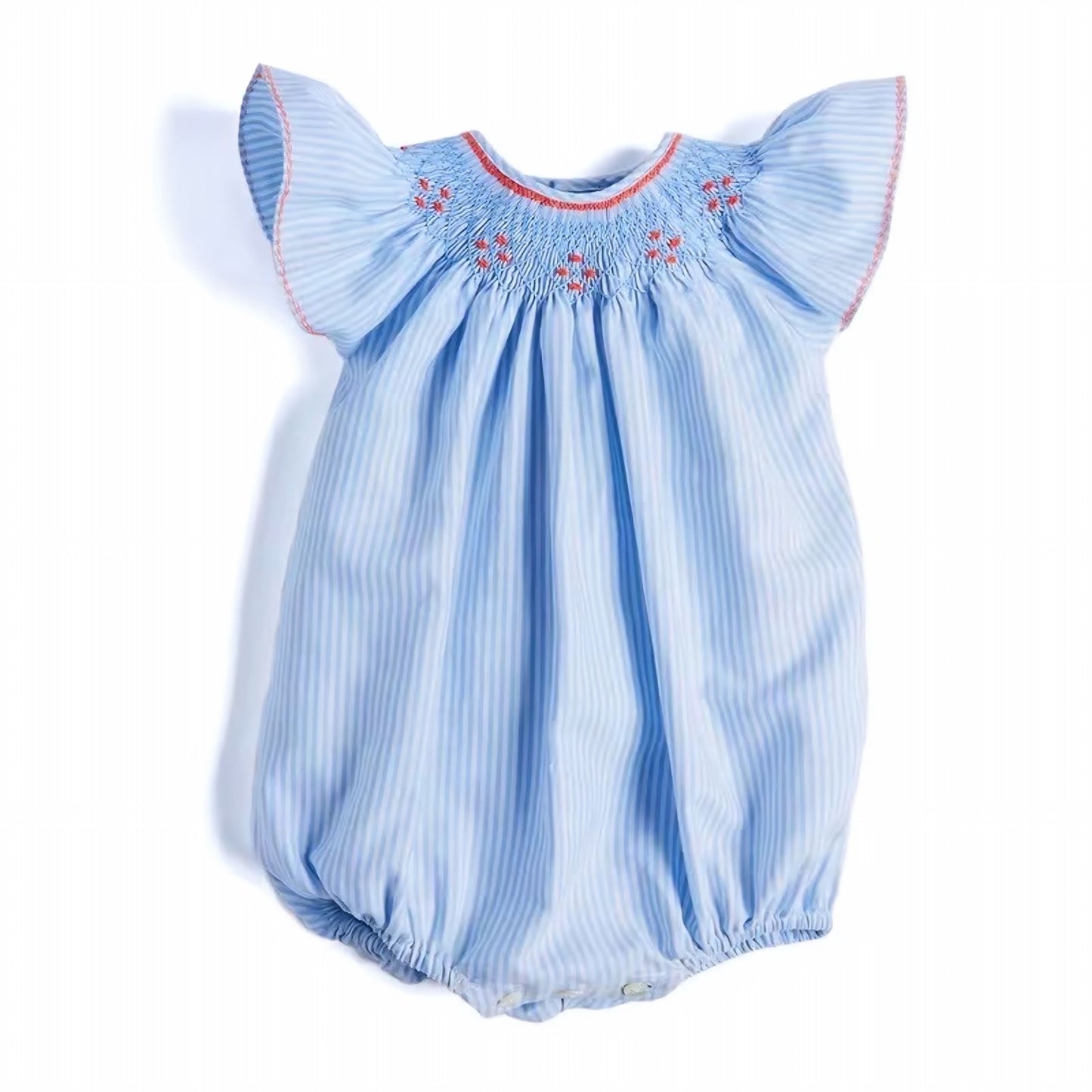 Mameluco Renata Azul con Bordado Floral
