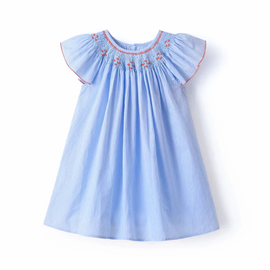 Vestido Renata Azul con Bordado Floral