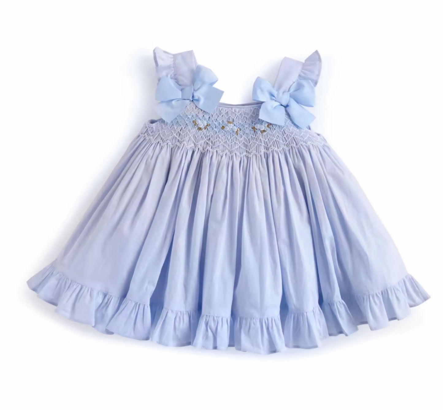 Conjunto de Blusa Azul Pastel con Bloomers