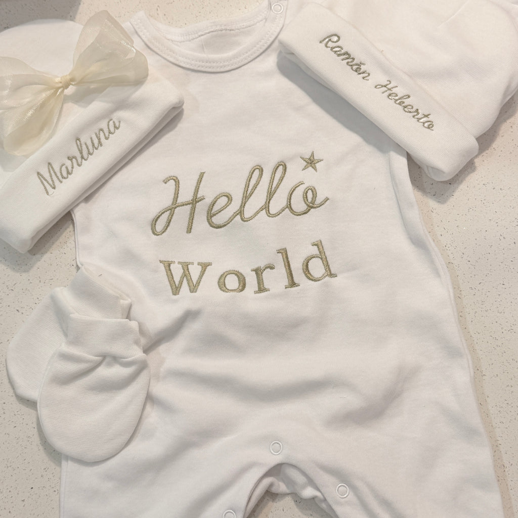 Mamelucos personalizados Hello World