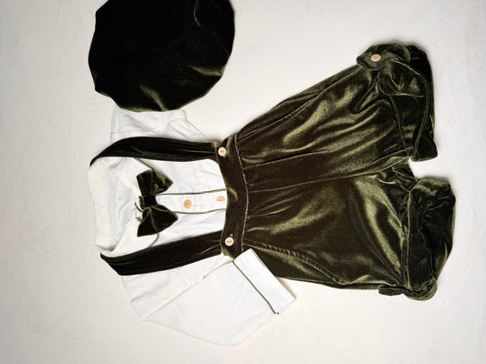 Conjunto de Tirantes terciopelo verde