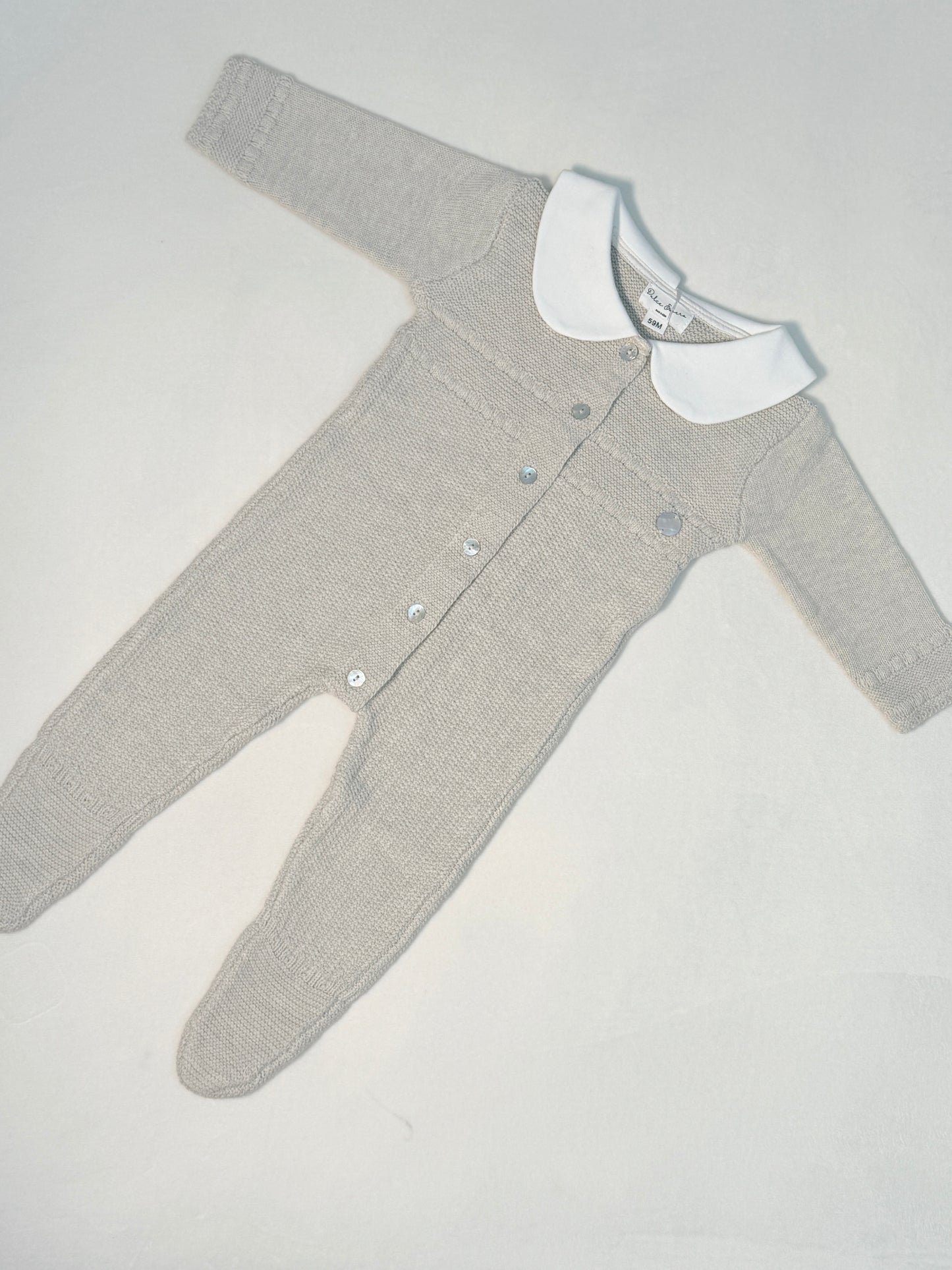 Mameluco tejido beige