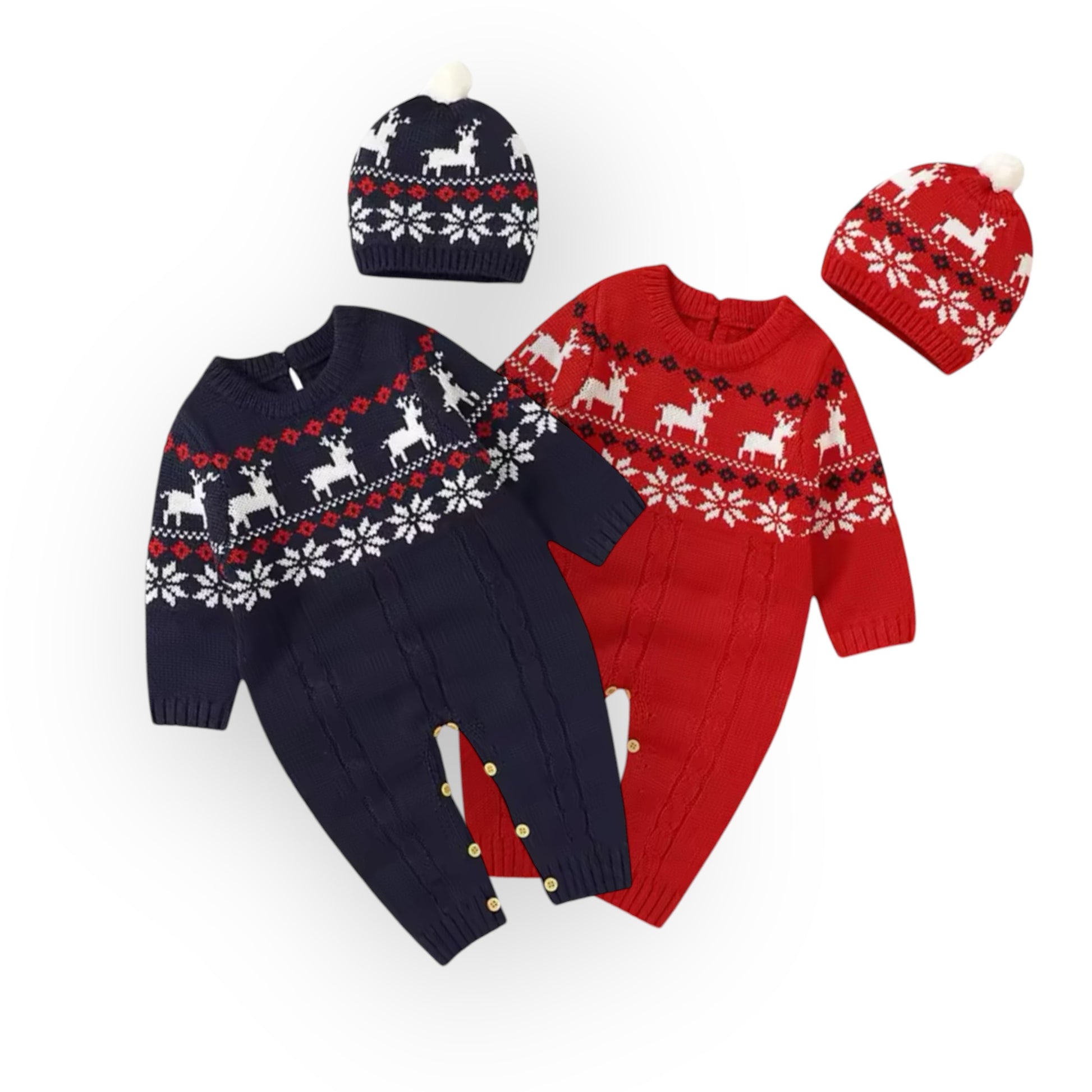 Mamelucos navideños con gorro