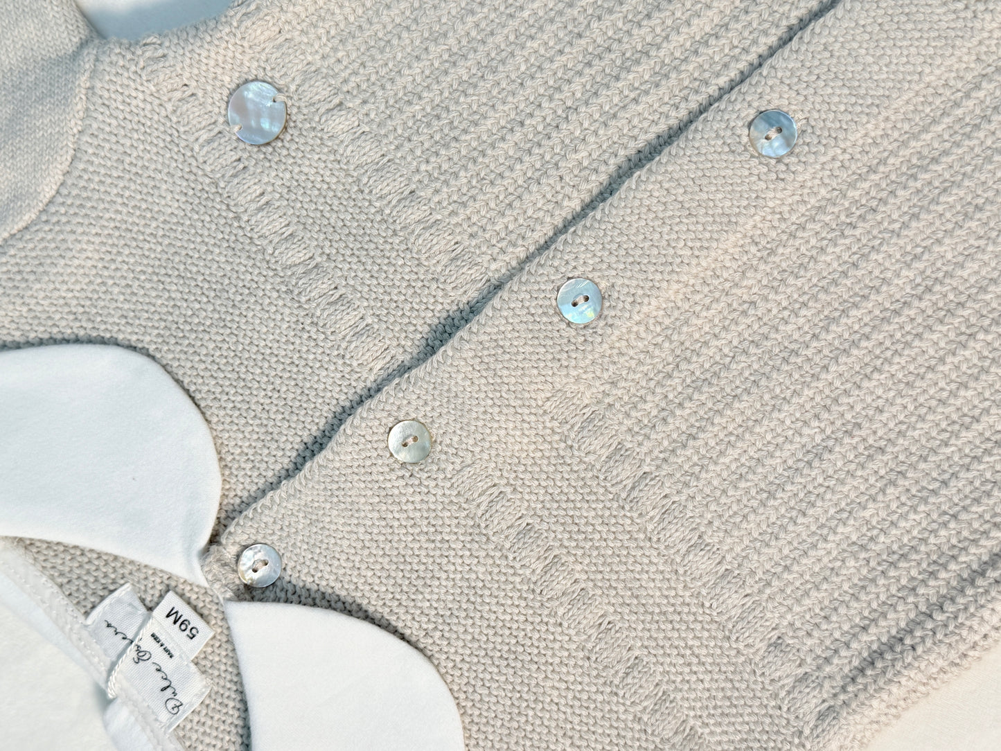 Mameluco tejido beige