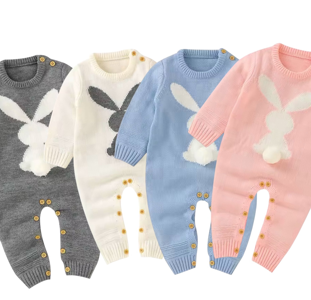 Mameluco Tejido Pompon Bunny